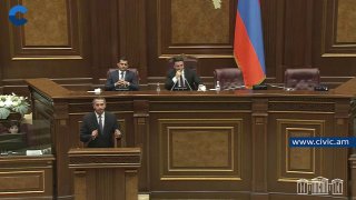 Рубен Рубинян поблагодарил спикера и депутатов на последнем заседании парламента 8-го созыва в Ереване