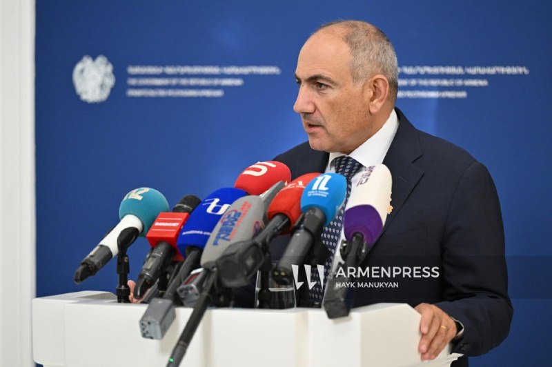 Премьер-министр Армении Никол Пашинян на брифинге о северном маршруте и сотрудничестве с ЕС